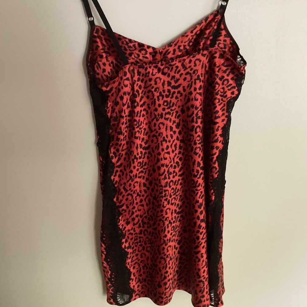 Victoria Secrets Teddy Black and Red Animal Print Size medium - Picture 2 of 4